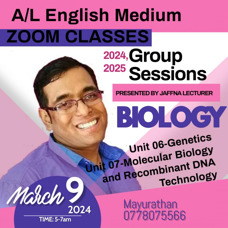 ZOOM Bio (pure) English Medium Group classes