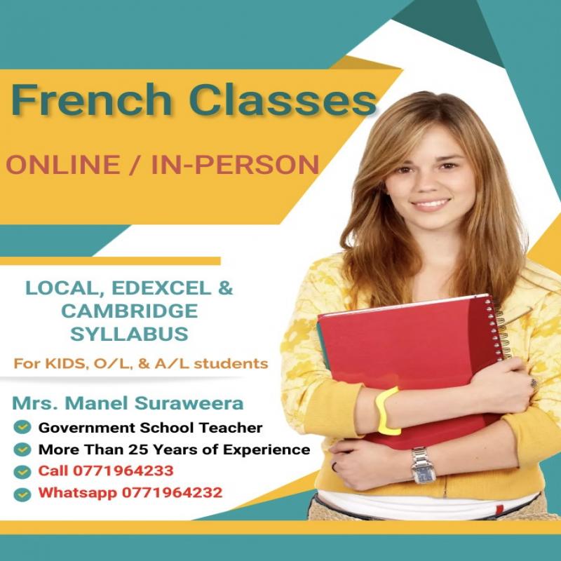 French Classes for Kids, O/L and A/L students