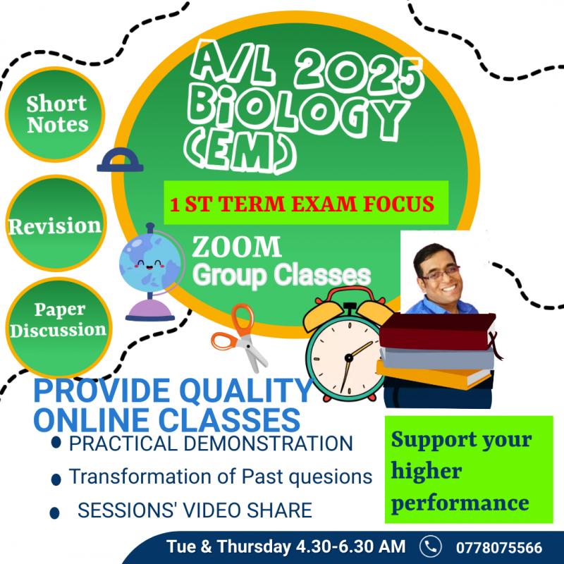 ZOOM Bio (pure) English Medium Group classes