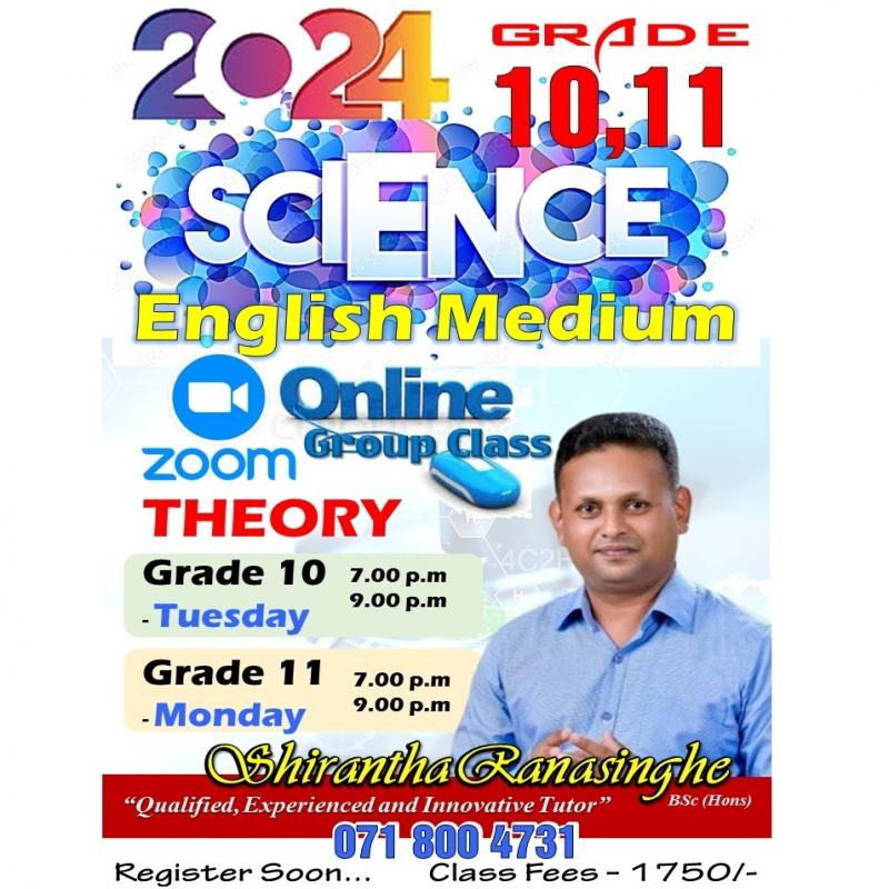 English medium Science for Grade 10 and 11 ONLINE