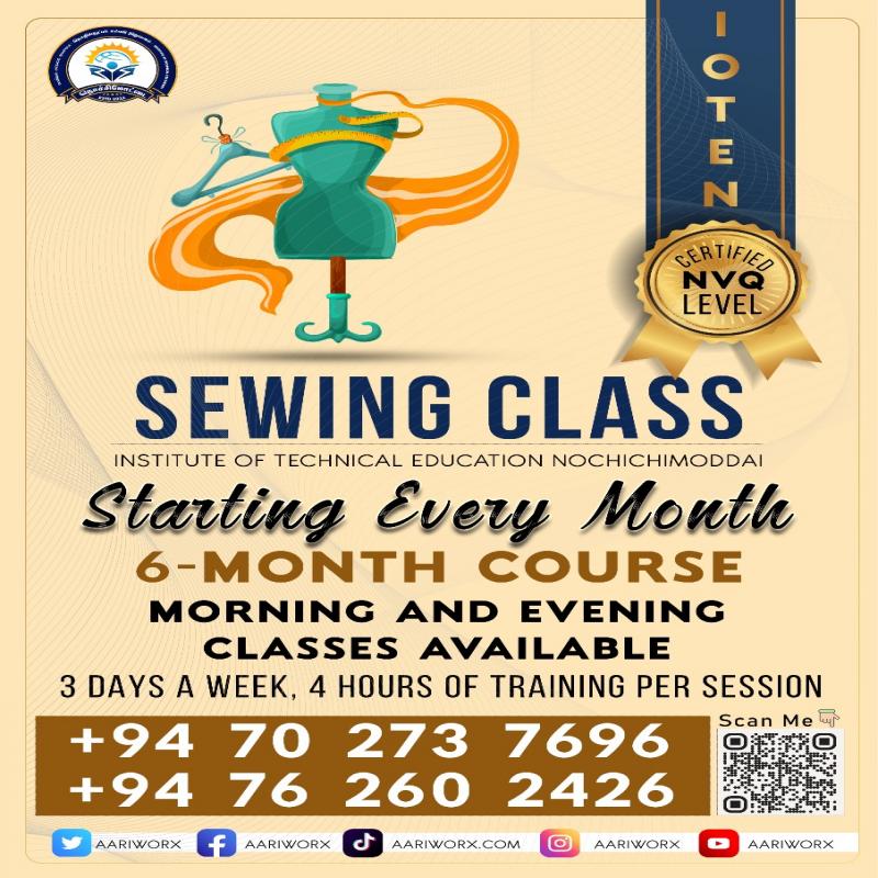 Diploma Sewing Classes in Vavuniya