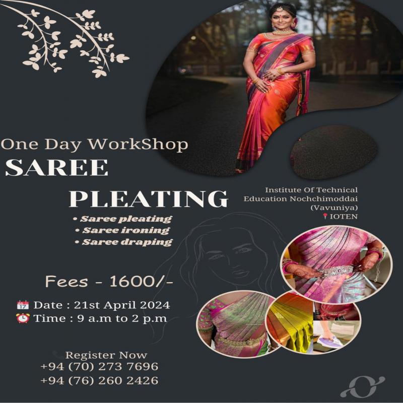 Saree Pleating One day WorkShop