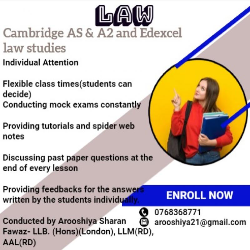 LAW- Cambridge AS & A2 / Edexcel Law Studies