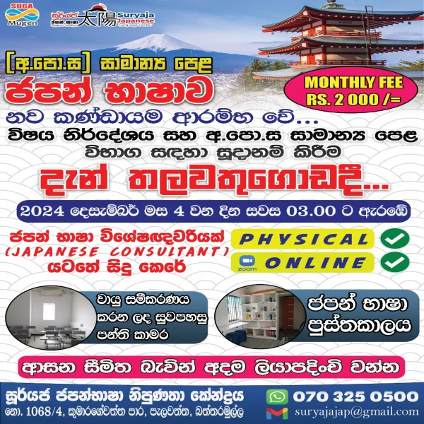 Online and Physical Japanese Language classes