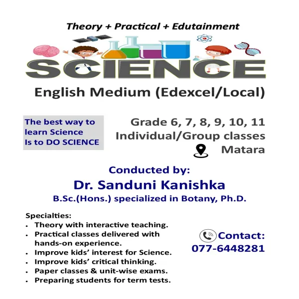 Science 6-11 (Edexcel/ Local-English medium)