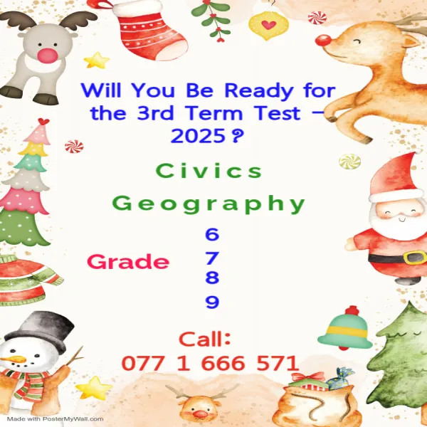 3rd Term Test – 2024 (2025) එක Target කරලා Revision & Papers........ ONLINE