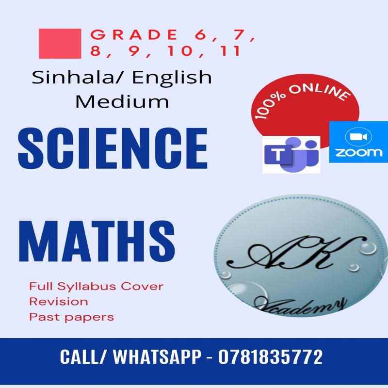 ONLINE Classes (Science, Maths - Grade 6-11)