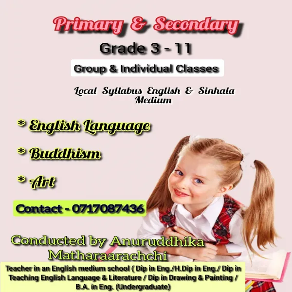 Grade 3-11  English Language / Buddhism / Mathematics / Art