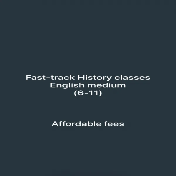 Affordable History class in town (fast-track)