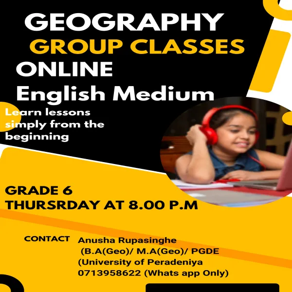 Geography English medium Online classes for Grades 6