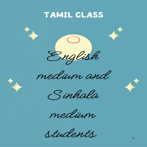 Tamil class