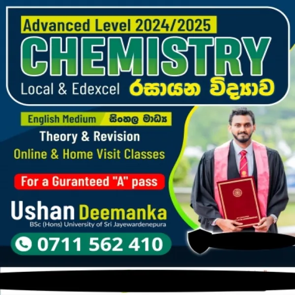 Chemistry 2025/2026 Advanced Level 'Guranteed A' Pass. Online, English