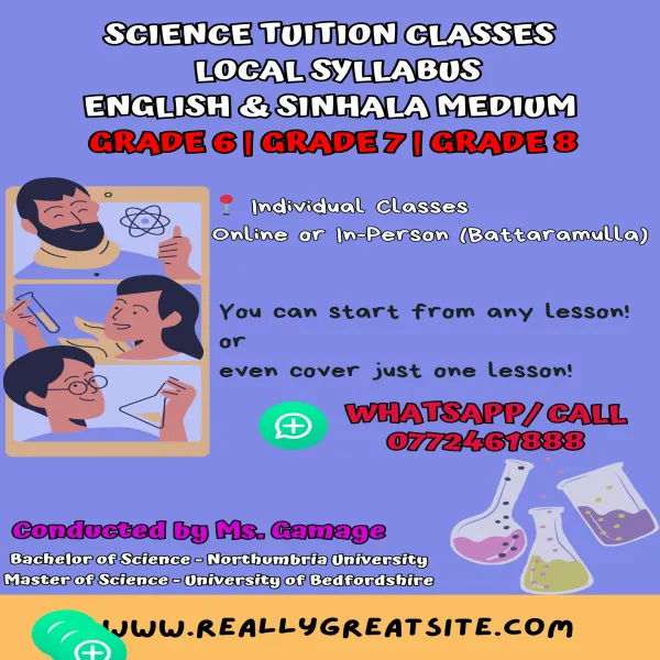 Science Tuition Classes | Local Syllabus - English & Sinhala Medium