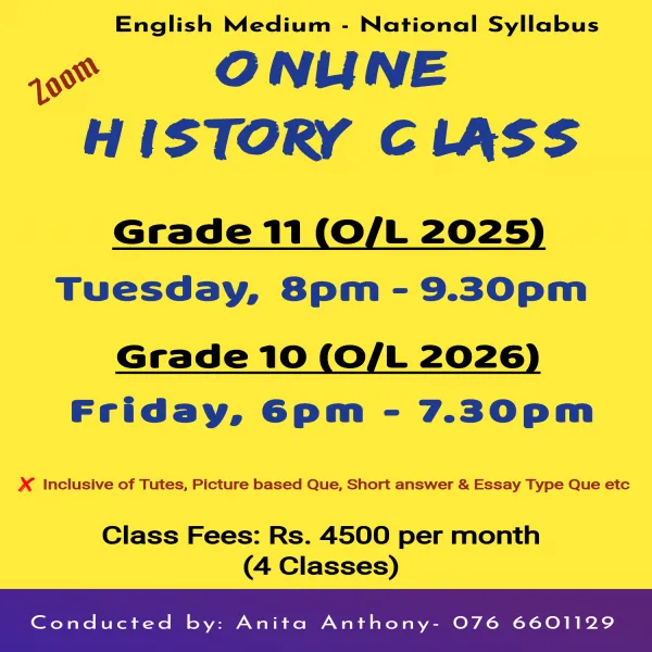 Online History Class - English Medium