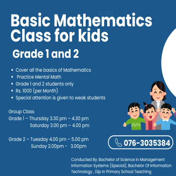 Basic Mathematics Class for kids