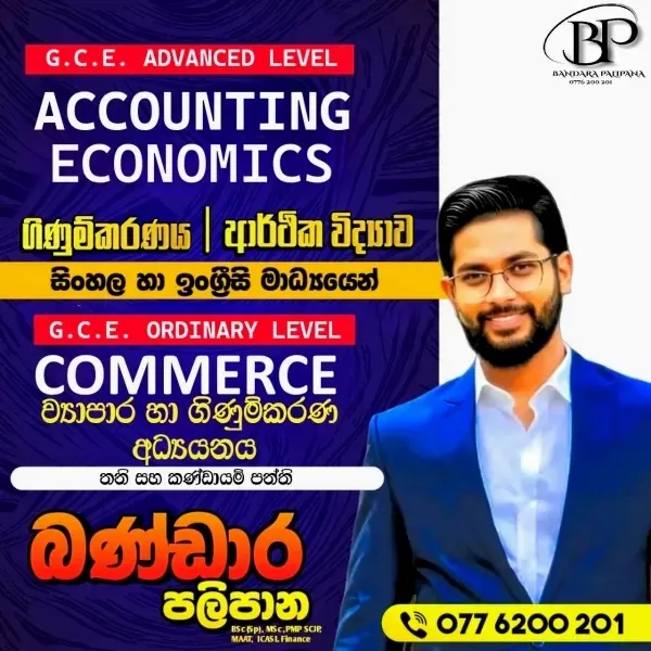 Accounting, Economics, Commerce Class in Colombo (Sinhala & English)