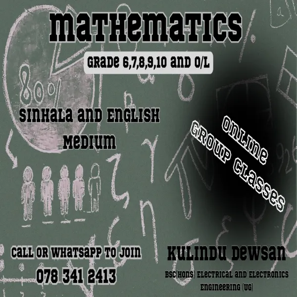 Sinhala & English medium Maths classes