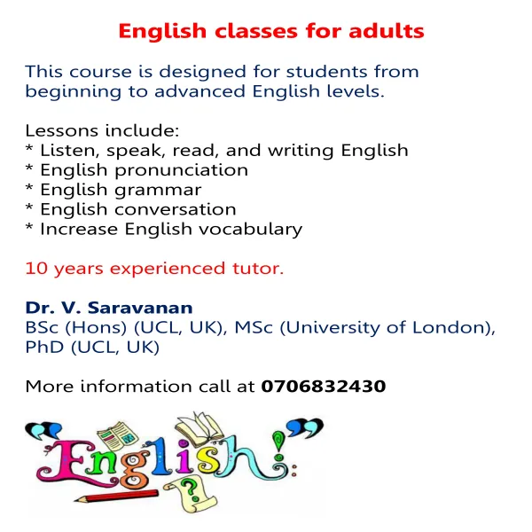 English classes for adults
