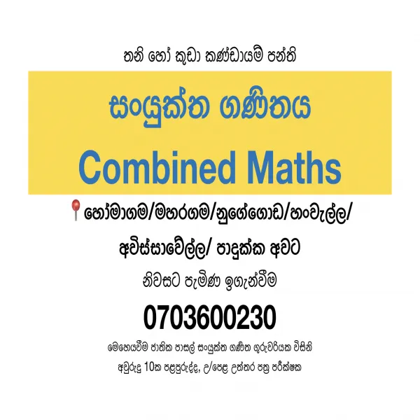 Combined maths Theory/ Revision/ Paper class