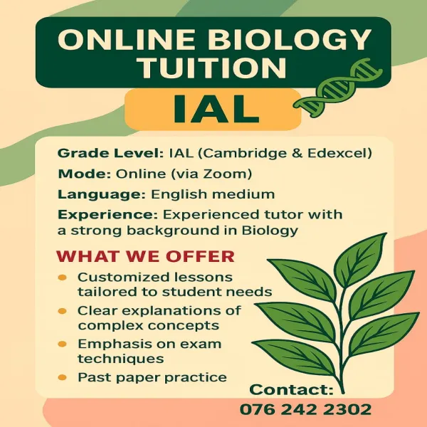 BIOLOGY TUITION IAL