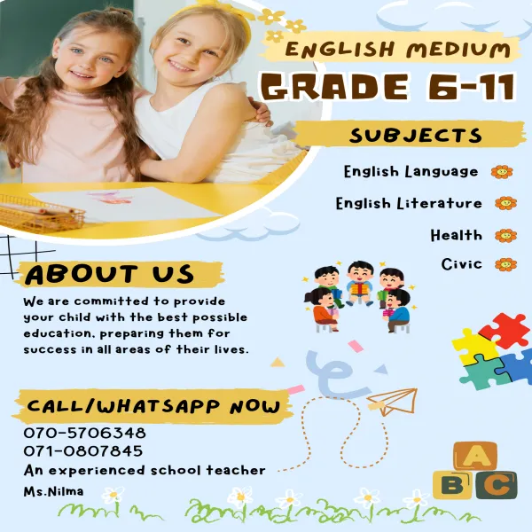 GCE O/L(Local Syllabus) English/ English Literature/Civic & Health (En