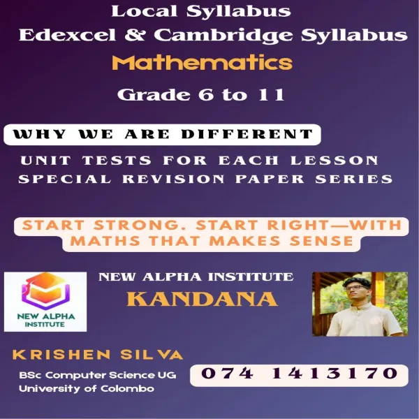 English Medium Maths (LOCAL , EDEXCEL,  CAMBRIDGE)