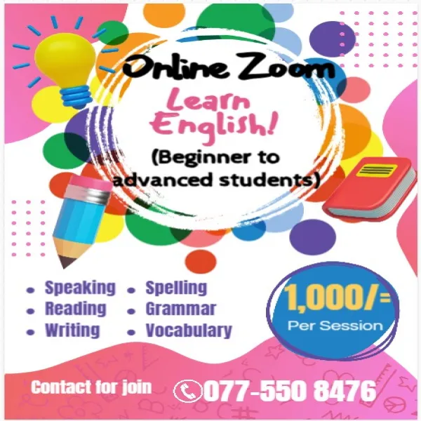 Online English spoken and syllabus classes for students islandwide