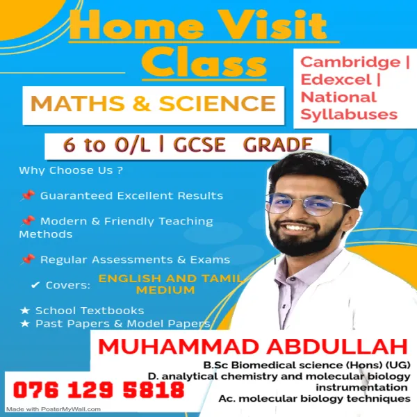 Home visit class MATHEMATICS and SCIENCE