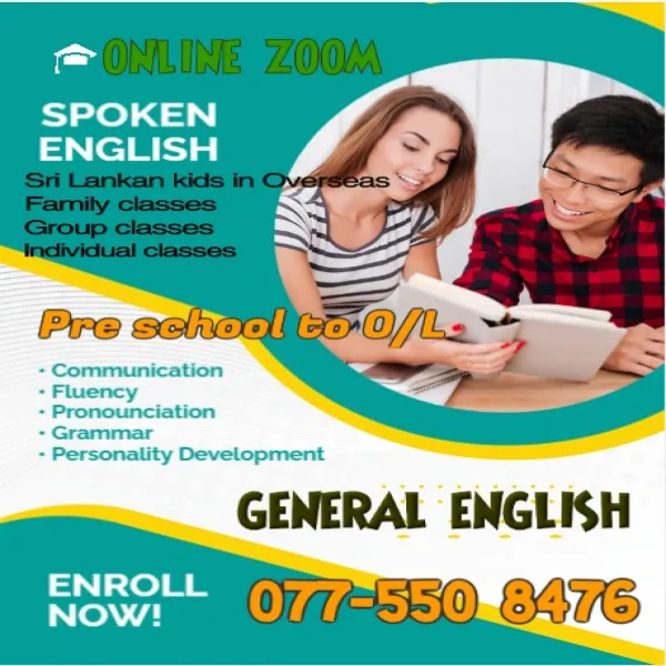 Online English Spoken and syllabus classes for students islandwide.