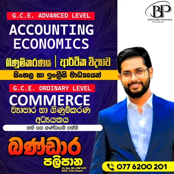 Accounting, Economics & Business Studies Classes – Sinhala & English