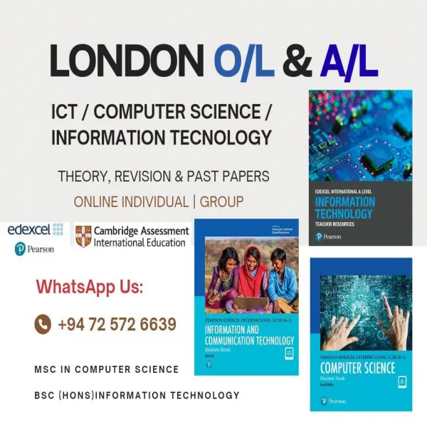 Grade 6 to O/L & A/L - ICT ,  Computer Science & IT