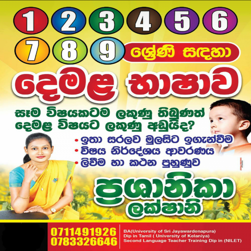 දෙමළ භාෂා නව පන්ති