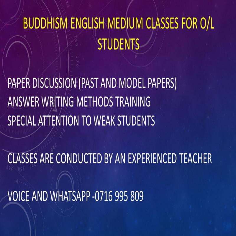 Buddhism English medium classes