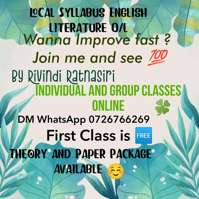 Local Syllabus English Literature O/L