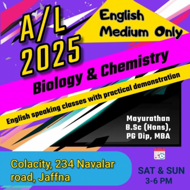 A/L 2024,2025 Bio EM TM classes